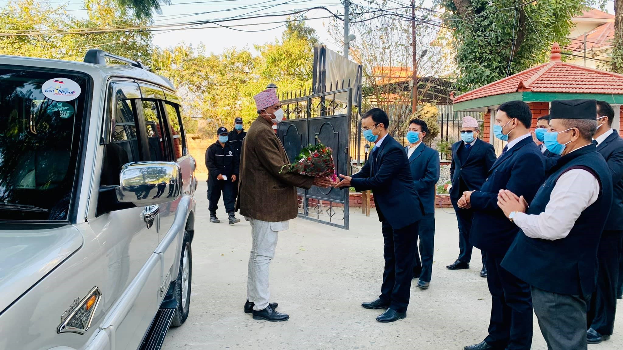 श्रीमान सचिवज्युको नेपाल पर्यटन तथा होटल व्यवस्थापन प्रतिष्ठान, रविभवन, काठमाडौंमा